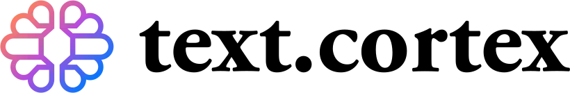 TextCortex logo, featuring the ZenoChat assistant for custom AI personas.